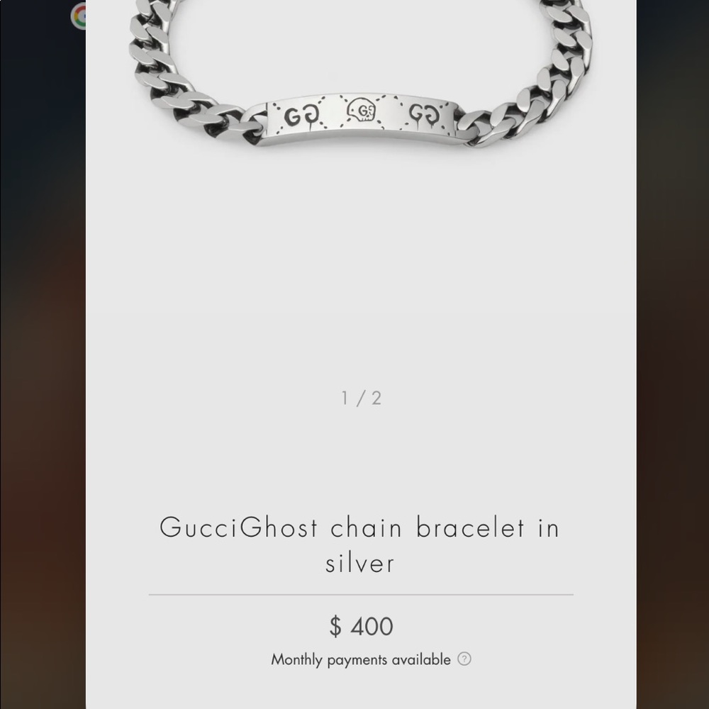 Gucci ghost chain bracelet